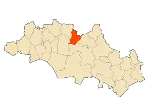 Localizarea comunei în cadrul provinciei