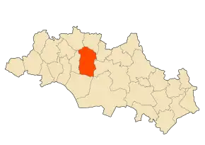 Localizarea comunei în cadrul provinciei