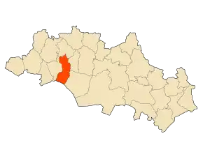 Localizarea comunei în cadrul provinciei