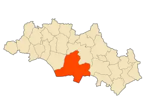 Localizarea comunei în cadrul provinciei