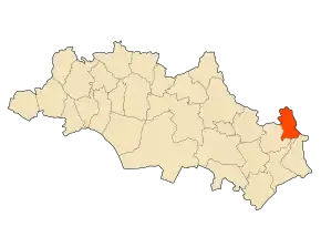 Localizarea comunei în cadrul provinciei