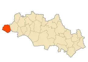 Localizarea comunei în cadrul provinciei