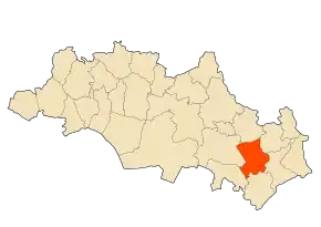 Localizarea comunei în cadrul provinciei