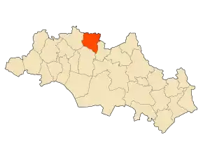 Localizarea comunei în cadrul provinciei