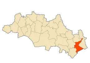 Localizarea comunei în cadrul provinciei