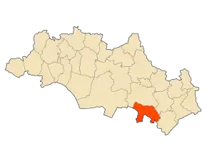 Localizarea comunei în cadrul provinciei