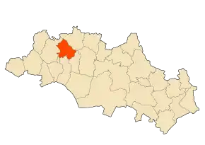 Localizarea comunei în cadrul provinciei