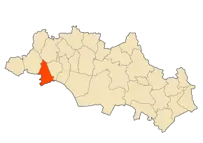 Localizarea comunei în cadrul provinciei