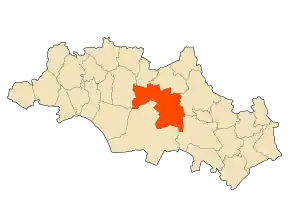 Localizarea comunei în cadrul provinciei