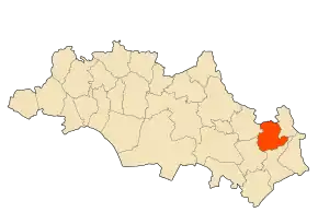 Localizarea comunei în cadrul provinciei