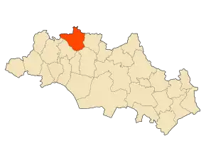 Localizarea comunei în cadrul provinciei