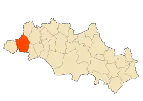 Localizarea comunei în cadrul provinciei