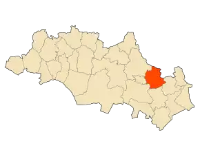 Localizarea comunei în cadrul provinciei