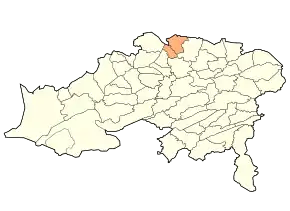 Localizarea districtului în cadrul provinciei