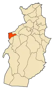 Localizarea comunei în cadrul provinciei