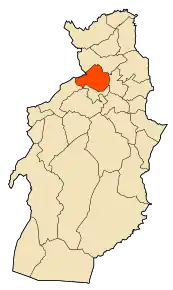 Localizarea comunei în cadrul provinciei