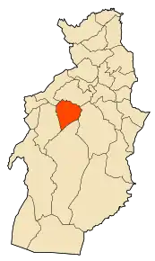 Localizarea comunei în cadrul provinciei