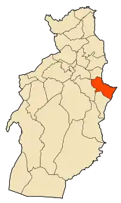 Localizarea comunei în cadrul provinciei