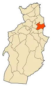 Localizarea comunei în cadrul provinciei