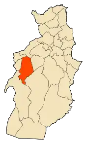 Localizarea comunei în cadrul provinciei