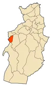 Localizarea comunei în cadrul provinciei