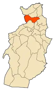 Localizarea comunei în cadrul provinciei