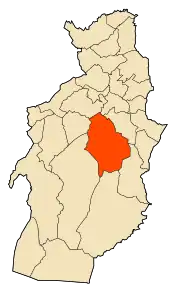 Localizarea comunei în cadrul provinciei