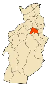Θέση της Τεμπέσα στην ομώνυμη επαρχία