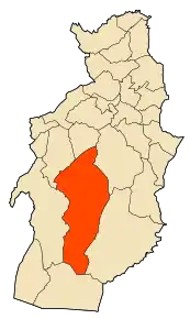 Localizarea comunei în cadrul provinciei