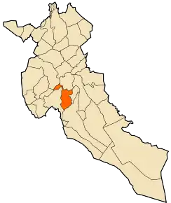 Localizarea comunei în cadrul provinciei