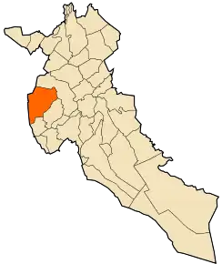 Localizarea comunei în cadrul provinciei