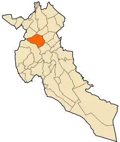 Localizarea comunei în cadrul provinciei