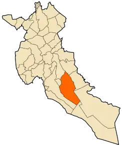 Localizarea comunei în cadrul provinciei