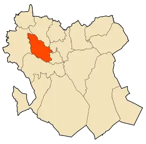 Localizarea comunei în cadrul provinciei