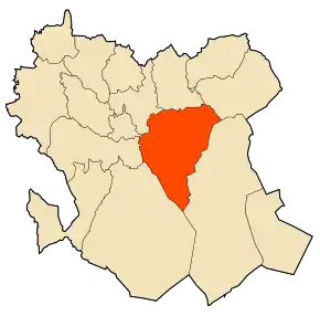 Localizarea comunei în cadrul provinciei