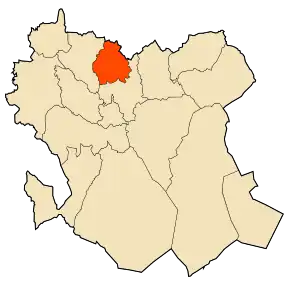 Localizarea comunei în cadrul provinciei