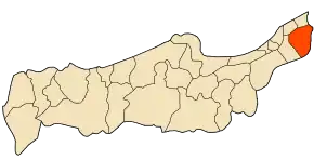 Localizarea comunei în cadrul provinciei