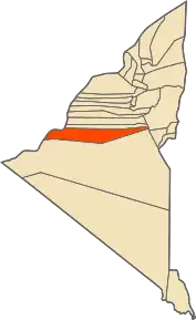 Localizarea comunei în cadrul provinciei