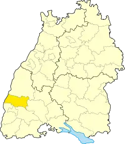 Poziția regiunii Emmendingen