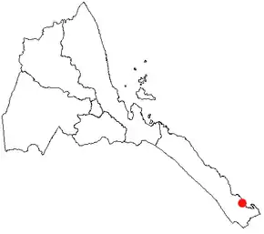 Poziția localității Aseb