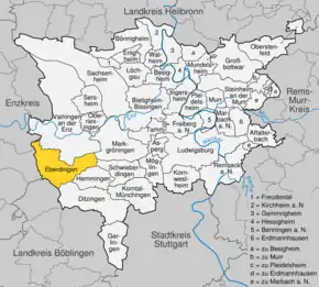 Poziția localității Eberdingen