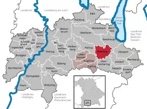 Poziția localității Eberfing