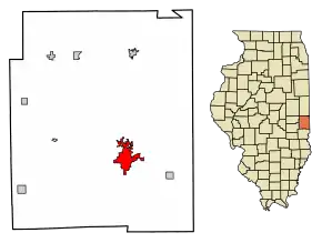 Poziția localității Paris