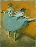 Edgar Degas, Dansatori la bară, 1888, muzeul The Phillips Collection, Washington, D.C.