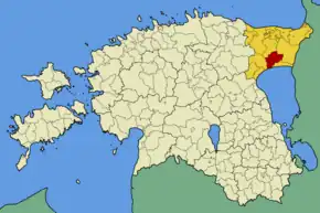 Harta comunei Iisaku în cadrul Estoniei