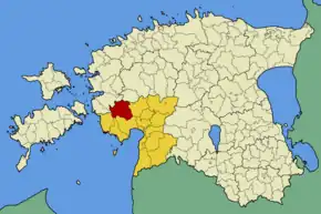 Harta comunei Koonga în cadrul Estoniei