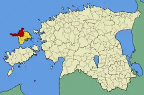 Harta comunei Kõrgessaare în cadrul Estoniei