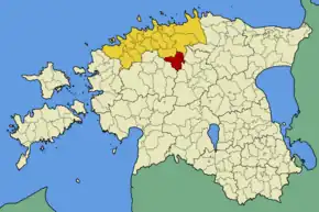 Harta comunei Kõue în cadrul Estoniei