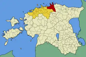 Harta comunei Kuusalu în cadrul Estoniei