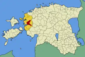 Harta comunei Martna în cadrul Estoniei